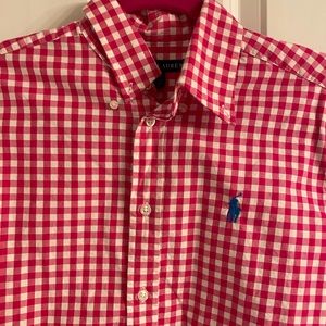 Fushia & White Plaid Shirt